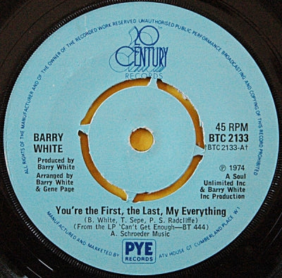 BARRY WHITE - You're The First, The Last, My Everything