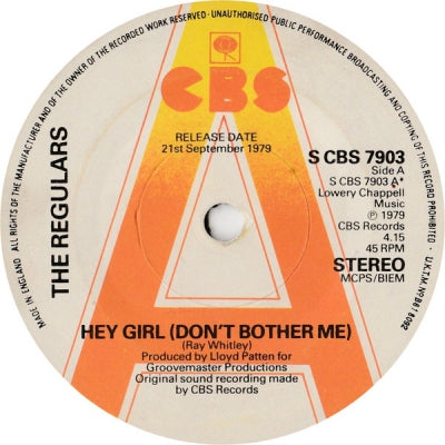 THE REGULARS - Hey Girl (Don't Bother Me)