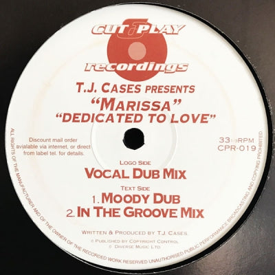 T.J. CASES PRESENTS MARISSA - Dedicated To Love