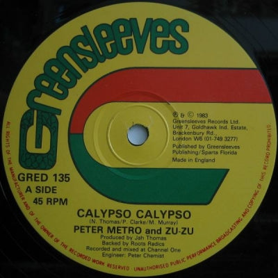 PETER METRO AND ZU-ZU - Calypso Calypso