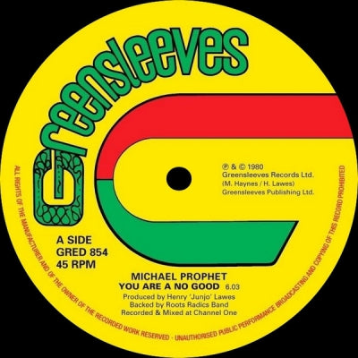 MICHAEL PROPHET - You Are A No Good / Love And Unity