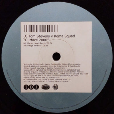 DJ TOM STEVENS V KOMA SQUAD - Outface 2000