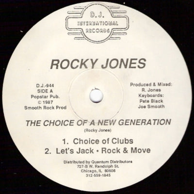 ROCKY JONES - The Choice Of A New Generation