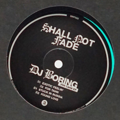 DJ BORING - For Tahn EP