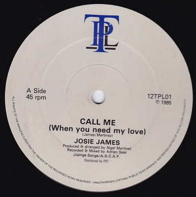 JOSIE JAMES - Call Me / Win Your Love