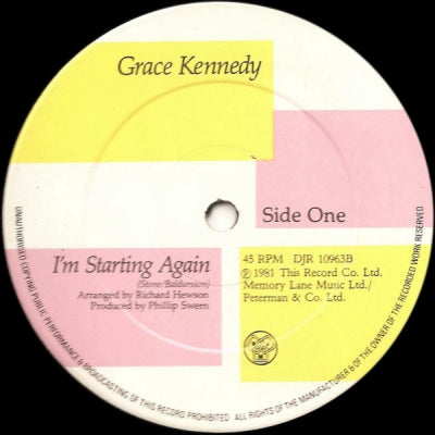 GRACE KENNEDY - I'm Starting Again