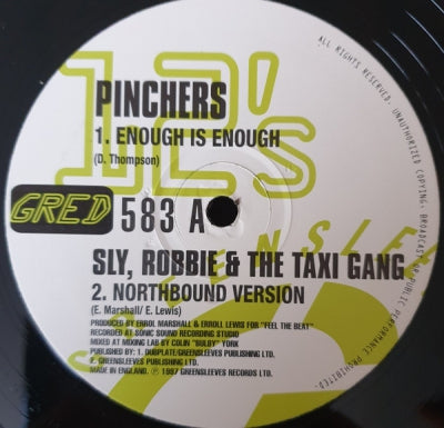 PINCHERS / SLY & ROBBIE / JACK RADICS - Enough Is Enough