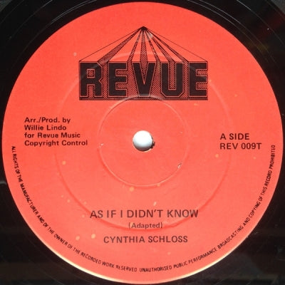 CYNTHIA SCHLOSS - As If I Didn't Know