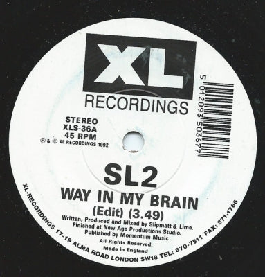 SL2 - Way In My Brain / Drumbeats