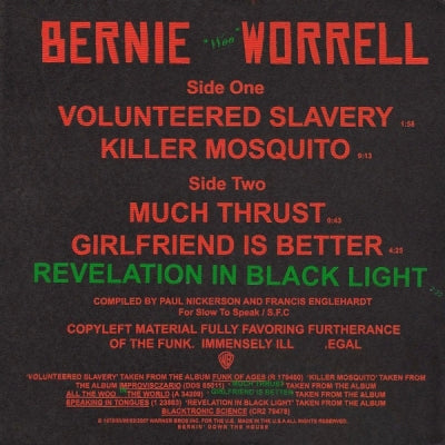 BERNIE "WOO" WORRELL - Volunteered Slavery