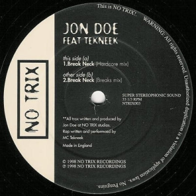 JON DOE FEAT TEKNEEK - Break Neck