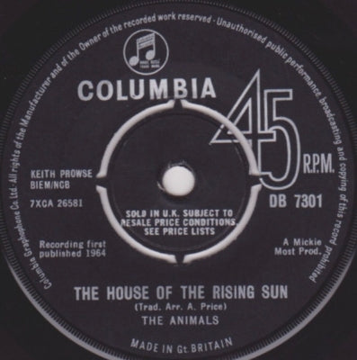 THE ANIMALS - The House Of The Rising Sun
