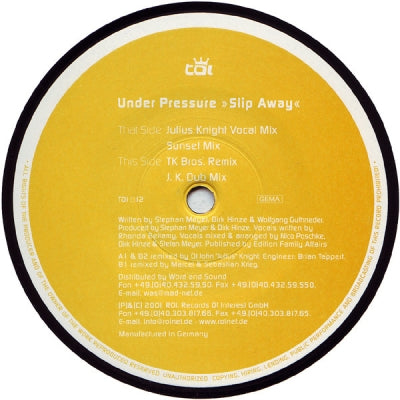 UNDER PRESSURE - Slip Away
