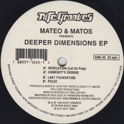 MATEO & MATOS - Deeper Dimensions EP