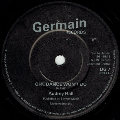 AUDREY HALL - One Dance Won't Do / Eight Little Notes