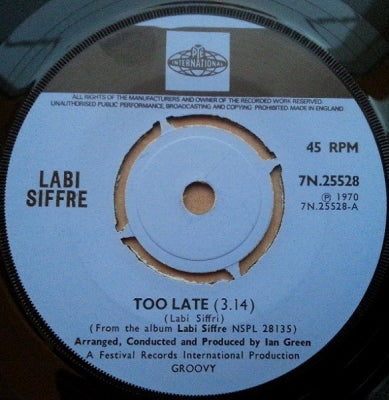 LABI SIFFRE - Too Late / Make My Day