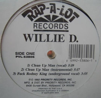 WILLIE D (GETO BOYS). - Clean Up Man