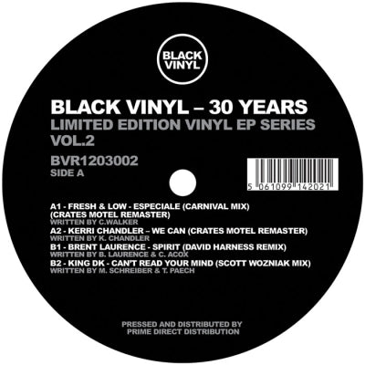 FRESH & LOW / KERRI CHANDLER / BRENT LAURENCE / KING DK - Black Vinyl - 30 Years Volume 2