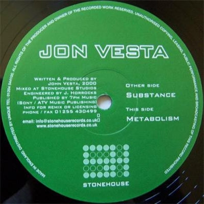 JON VESTA - Substance / Metabolism