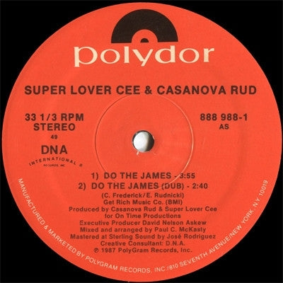 SUPER LOVER CEE & CASANOVA RUD - Do The James