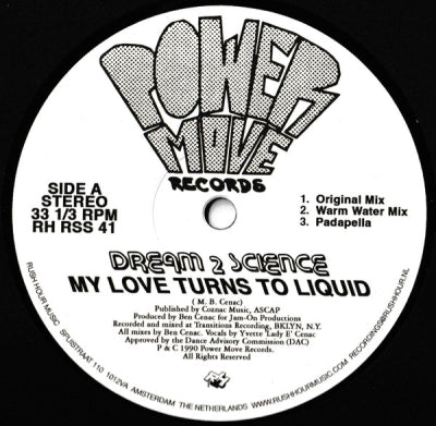 DREAM 2 SCIENCE - My Love Turns To Liquid