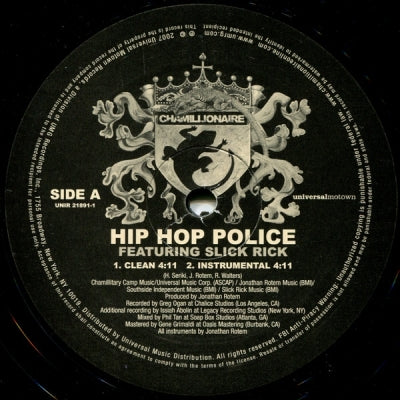 CHAMILLIONAIRE - Hip Hop Police Featuring Slick Rick