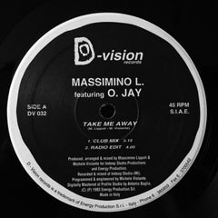 MASSIMINO FEATURING O. JAY - Take Me Away