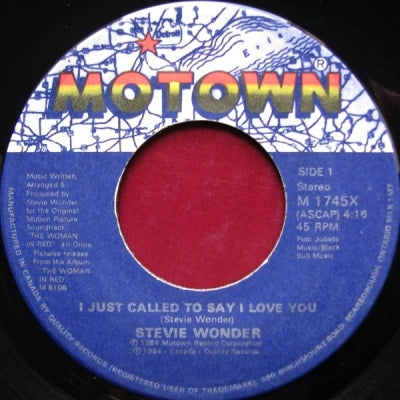 STEVIE WONDER - I Just Called To Say I Love You