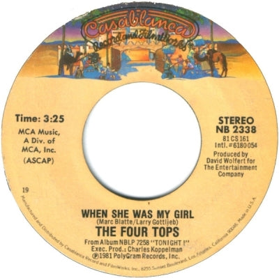 THE FOUR TOPS - When She Was My Girl / Something To Remember