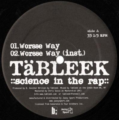 TäBLEEK - Science In The Rap