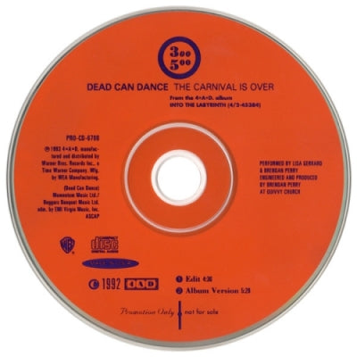 DEAD CAN DANCE - The Carnival Is Over