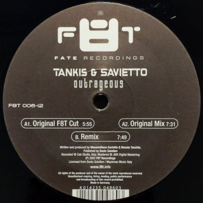 TANKIS & SAVIETTO - Outrageous