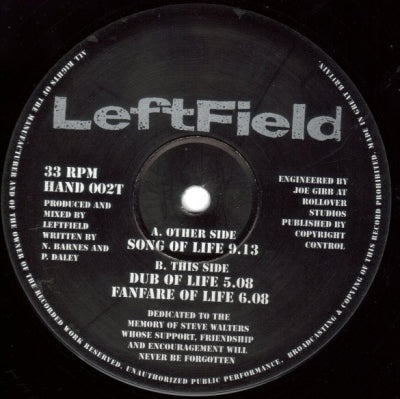 LEFTFIELD - Song Of Life