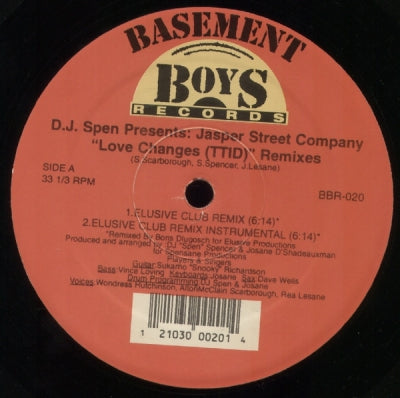 DJ SPEN PRESENTS JASPER STREET COMPANY - Love Changes (TTID) Remixes