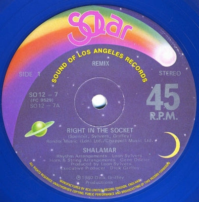 SHALAMAR - Right In The Socket / The Right Time For Us