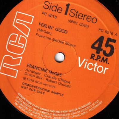 FRANCINE MCGEE - Delirium / Feelin' Good