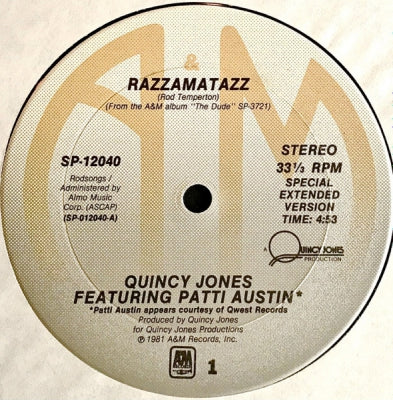QUINCY JONES - Razzamatazz / Betcha Wouldn't Hurt Me