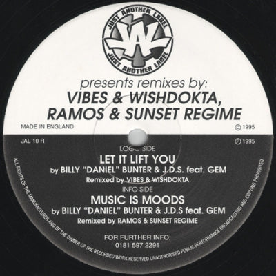 BILLY "DANIEL" BUNTER & J.D.S FEAT.GEM - Let It Lift You / Music Is Moods (Remixes)
