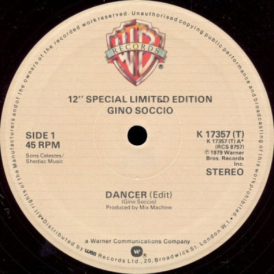 GINO SOCCIO - Dancer / So Lonely