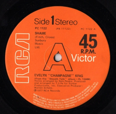 EVELYN 'CHAMPAGNE' KING - Shame / Dancin' Dancin' Dancin'