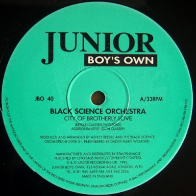 BLACK SCIENCE ORCHESTRA - City Of Brotherly Love / Heavy Gospel Morning