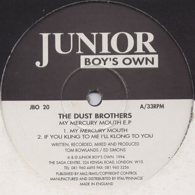 THE DUST BROTHERS - My Mercury Mouth E.P.