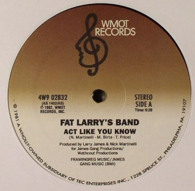 FAT LARRY'S BAND - Act Like You Know