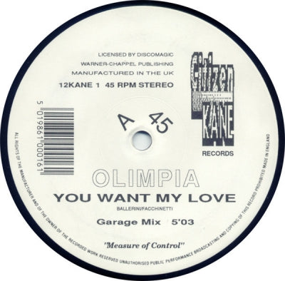 OLIMPIA - You Want My Love