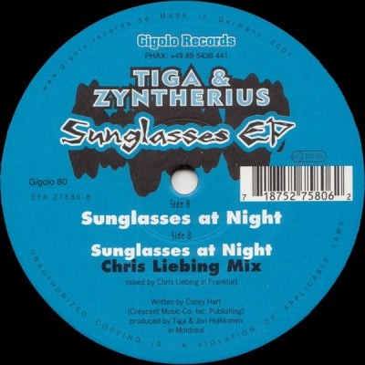 TIGA & ZYNTHERIUS - Sunglasses At Night