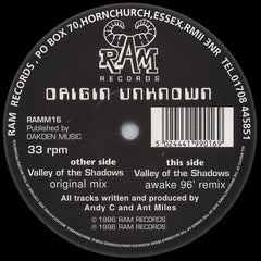 ORIGIN UNKNOWN - Valley Of The Shadows