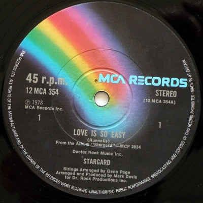 STARGARD - Theme From Which Way Is Up / Love Is So Easy