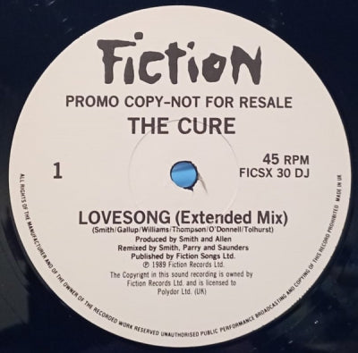 THE CURE - Lovesong