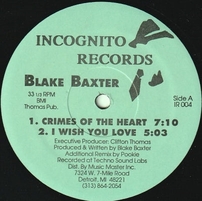 BLAKE BAXTER - Crimes Of The Heart / I Wish You Love / Desire Me / Hot For U