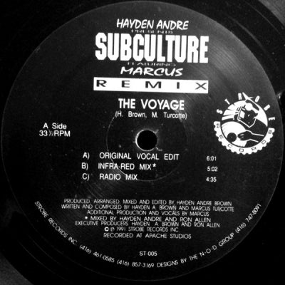 HAYDEN ANDRE PRES SUBCULTURE - The Voyage (Remix)